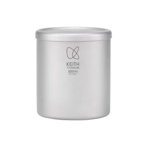 Double-Wall Titanium Mug with Lid Ti3301